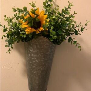 Vibrant Yellow and Green Faux Floral Accent